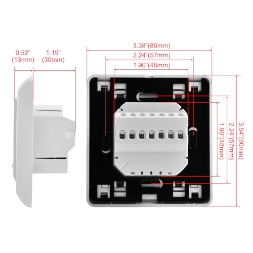 Heschen LCD Digital Wöchentliches Programmier Thermostat, HS-E806, 230VAC 3Ampere, Regler für Fußbodenheizungs Thermostate, geeignet für Wasserheizungssysteme