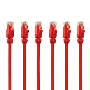 Tecmojo 6 Cavi Ethernet CAT6A UTP 0,5m - Rame Puro 24AWG, 10 Gigabit, LSZH Bianco