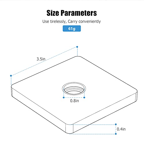 Square Shower Flange Cover, 3.5" Universal Modern Shower Arm Flange Oversized Replacement Escutcheon Cover Plate For Shower Head Arms, Brushed Nickel #TOP6