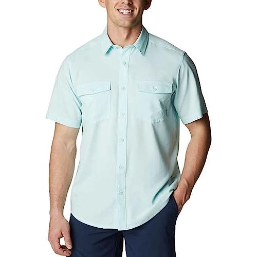 Chemise Columbia respirante manches courtes bleu clair homme L