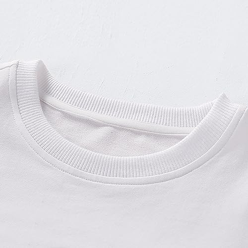 Toddler Crewneck Sweatshirts Solid Pullover Long Sleeve Cotton Fall Winter Tops Clothes for Girls or (B, 18-24 Months)4