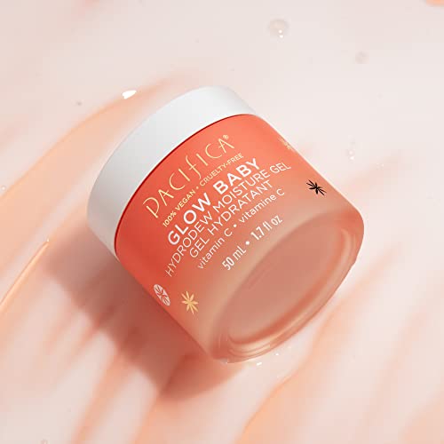 Pacifica Beauty, Glow Baby Hydrodew Gel Face Moisturizer, Dewy Glowing Skin, Vitamin C, Niacinamide, Fine Lines, Dryness, Dull Skin, Non-Sticky Formula, Hydrating, Vegan & Cruelty Free #TOP4