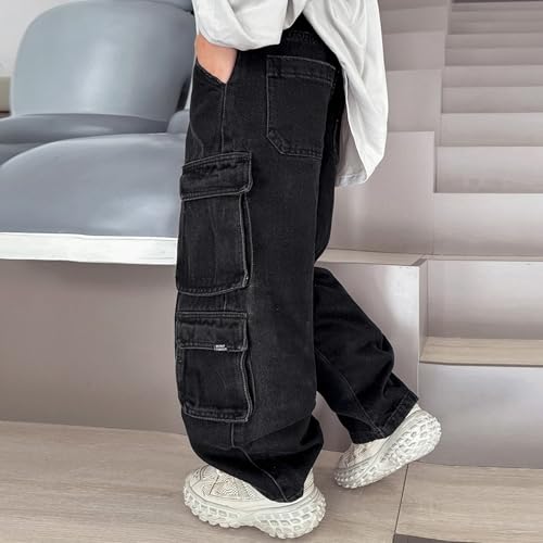 Pantalones vaqueros para niños de corte cómodo casual 7