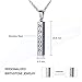 diamondidde Personalized Custom Message Names Pendant Necklace Unisex Stainless Steel Vertical Cuboid Bar Necklace (White)