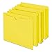 Smead File Jacket, Reinforced Straight-Cut Tab, Flat-No Expansion, Letter Size, Yellow, 100 per Box (75511)