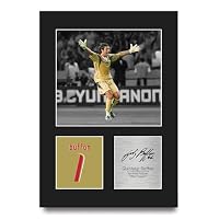Photo Légende Football Encadrable HWC Trading FR A4 Gianluigi Buffon Parma Cadeaux Imprimés Photo Autographe Signée Pour Les Fans De Football Et Les Supporters - A4 Encadré Photo Football Buffon Italie