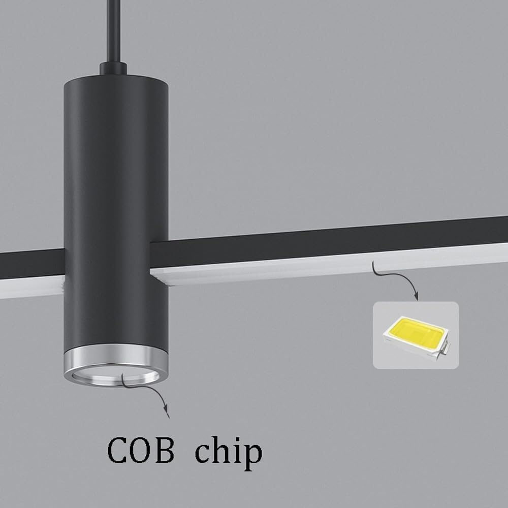 Nordic Brushed d Billiard Table Lamp LED Linear Pendant Lamp Warehouse Dimmable Modern Slim Tube Long Spot Light Black Strip Industrial Pendant Lamp for Dining Room Restaurant
