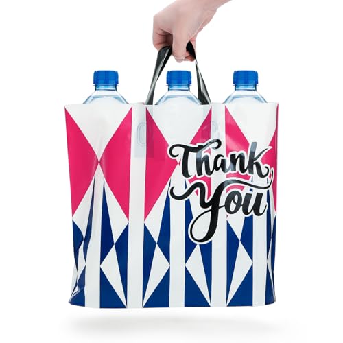 Elsjoy 80 Pack Thank You Merchandise Bags with Handles, 5.51 Mil 12 x 14 Thank You Boutique Shopping Bags, Reusable Retail Bag for Party Favor, Business, Store - Thumbnail 6