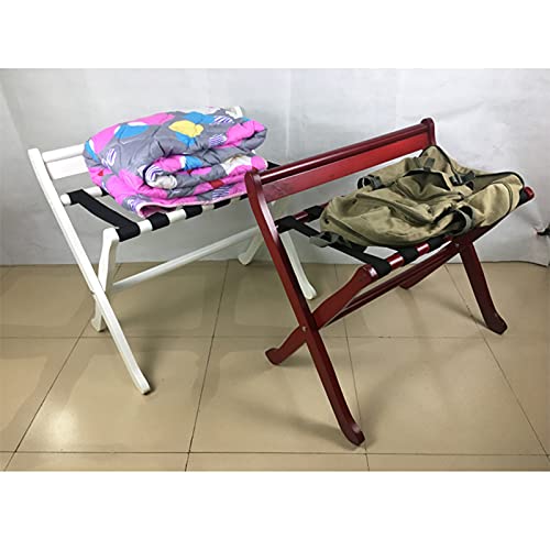 Support à bagages rétro en bois rigide et sangles nylon renforcées