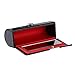 Produktbild PU Leder Lippenstiftbox Lippenstift-Etui mit Spiegel und Druckknopfverschluss mit Retro und Elegant Design - Schwarz