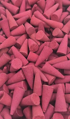 50 conos de incienso con rosa medianoche olor aromático, velas de incienso rojas