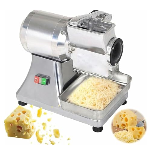 回転式チーズおろし器、ステンレス製トレイ付き業務用電動チーズおろし器、チーズ、バター、パン粉用40kg/時