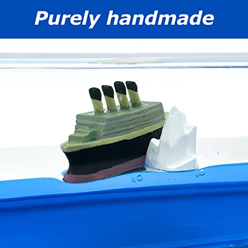 Cruise Ship Model Decoration Acrylic Cruise Ship Mode Fluid Drift Bottle ,Cruise Ship Iceberg Home Decor - The Cruise Ship That Never Sinks Decoration For Car Decoration Display Cases And Gifts #TOP4