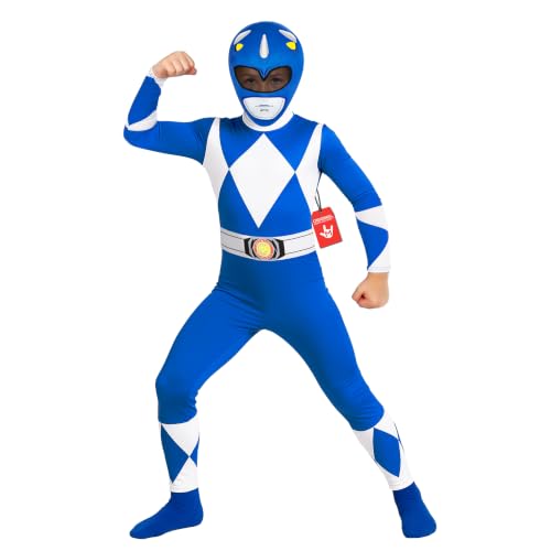 Morph Blue Power Ranger Costume Kids, Halloween Costumes for Kids, M