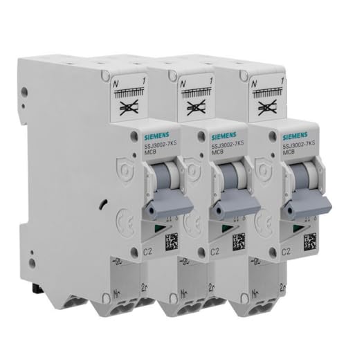 Lot de 3 disjoncteurs Auto P+N 2A