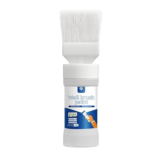 Small Brush Wall Repair Tool with White Paint - Eco-Friendly Latex White Paint & Touch-Up Brush Set, Best for Removing Wall Stains & Graffiti