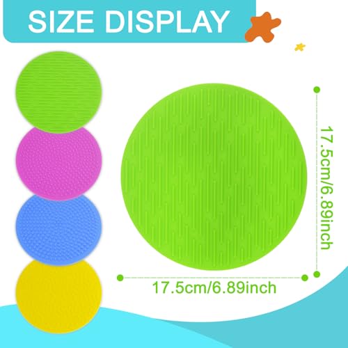 Silicone Sensory Fidget Toys for Adults & Kids, 4PC Tactile Fidget Pads for Autism ADHD Anxiety Relief, Stress Relief Quiet Office Desk Toys for Classroom, Essential for Special Education & Calm Down - Image 2
