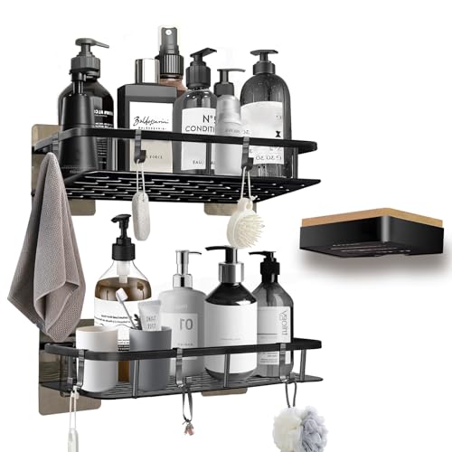 LOVICVKEM Tre Pezzi Mensola da Doccia,Senza