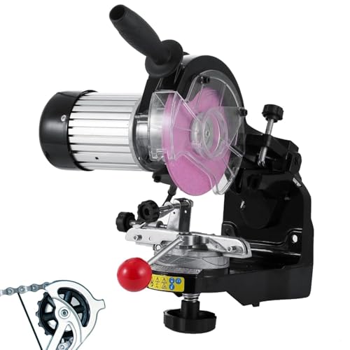 Juego de accesorios de afilado de motosierra, afilador universal con velocidad ajustable y dos ruedas de molienda para uso profesional y de bricolaje