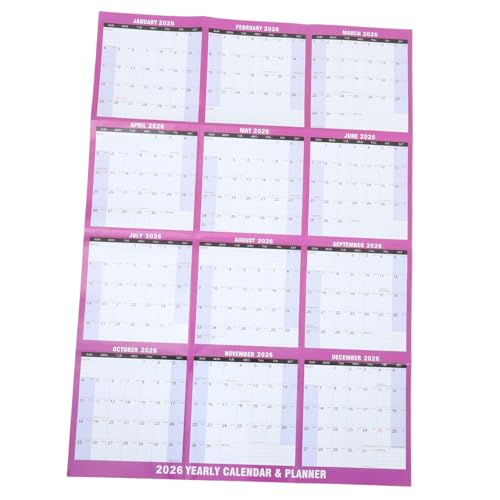 NUOBESTY Parete e Riutilizzabile Planner Annuale e Mensile Effaçabile Organizzatore per Gestione e Pianificazione Eventi e Struttura Robusta per Familiare e Professionale