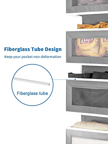 Jarlink 2 Pack 6-Shelf Over Door Hanging Organizer, Wall Mount Storage For Bedroom Or Kitchen, Clear Window And Pvc Pocket For Storage Cosmetics, Stationery, Sundries, Etc (Grey) #TOP5