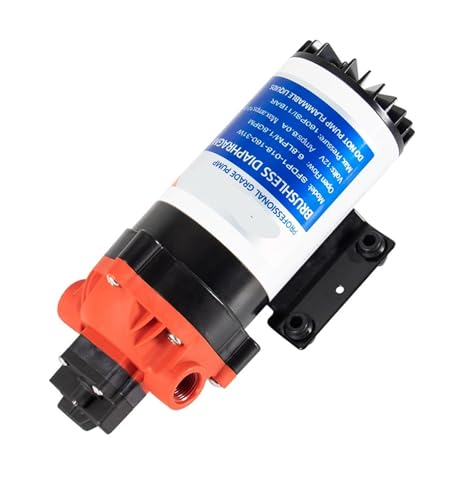 Brushless Water RV Diaphragm Pump Automatic 24V SFDP2-018-080-31W Industrial Self-Priming Pump Yacht(SFDP1-018-080-31W)