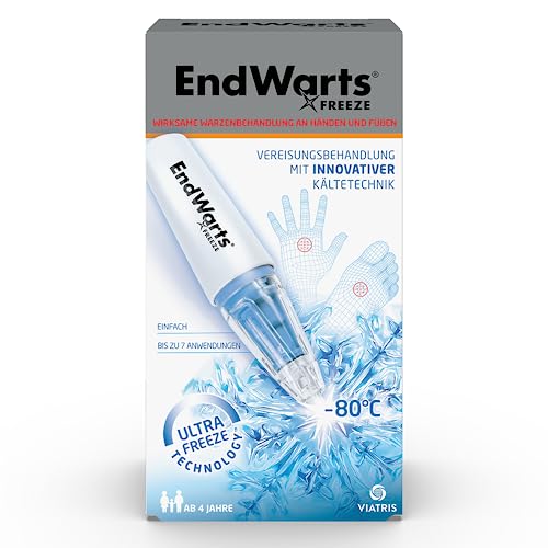 EndWarts FREEZE: Warzen & Dornwarzen behandeln Vereisungsmittel zur Behandlung von Stielwarzen an Händen Armen & Füßen 7-Einweg-Spitzen