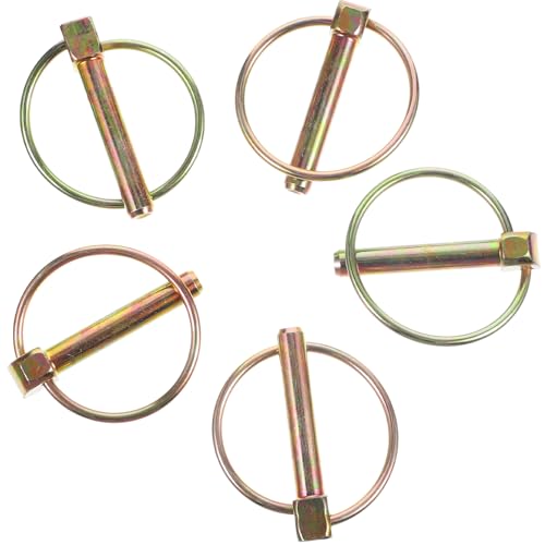 CIYODO Juego de 10 Pasadores de Seguridad con Anillo y Resorte Pasadores de Bloqueo Galvanizados de 8X45 MM para Remolques Camiones y Maquinaria Agrícola Resistentes Corrosión