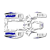 White Blue Shift Racing Graphic kit fits Yamaha Warrior 350 87-04 Electric Start