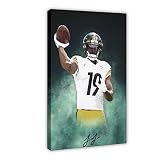DENFY Juju Smith Schuster Affiches signées Aménagement de maison Salon décoratif Chambre à coucher Toile Peinture 30X50 Sans Cadre