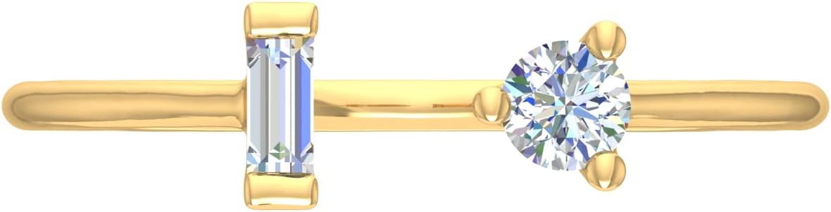 FINEROCK 0.15 Carat Diamond Ring Band in 10K Gold