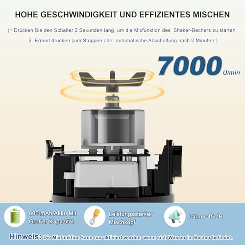 Shaker electrique proteine sans grumeaux avec melangeur USB