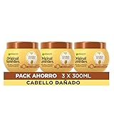 Pelo fuerte y brillante Garnier Original Remedies Mascarilla Tesoros Miel - Pack de 3 x 300 ml