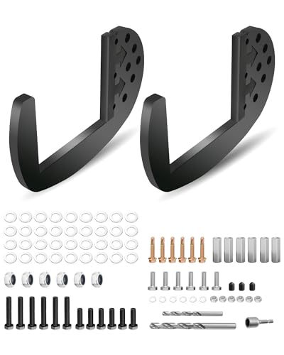 EXODIOS Heavy Duty RV Bumper Brackets RV Bumper Support Bracket with Drill Bits Self-Tapping Bolts Standoff Spacers Fits 4-Inch to 4.5-Inch Square Bumpers