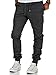 Produktbild Amaci&Sons Herren Stretch Jogger Cargo Chino Jeans Hose 7006 Anthrazit W32