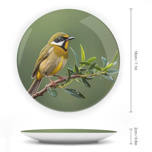 Plato decorativo de porcelana Bone China blanco miniatura 2