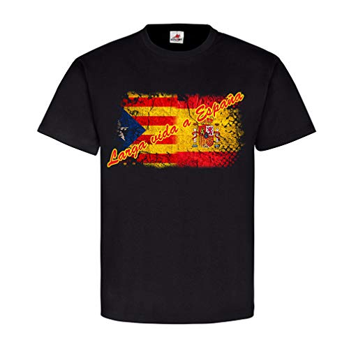 T-shirt drapeau Espagne noir Copytec 23744 en taille XX-Large