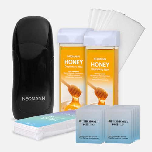NEOMANN Wosk n'Roll (Wax N Roll, czarny – 2 x miodowy, 100 pasków woskowych)
