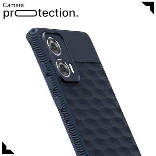 Image of Outlouders Back Cover for Motorola Moto Edge 50 Fusion 5G / Motorola Moto G96 5G | TPU Soft Flexible Shockproof | Full Camera Protection Back Case (Blue)