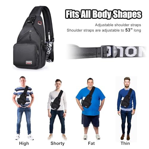 Convertible Sling Bag Crossbody Backpack with Headphone Jack Small Shoulder Chest Bag Casual Daypack for Women Men4