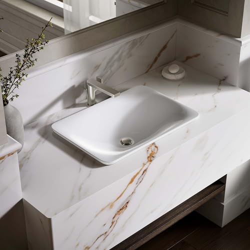 KOHLER K-7799-0 Carillon Wading Pool Rectangular Above-Counter Bathroom Sink, White by Kohler - Image 2