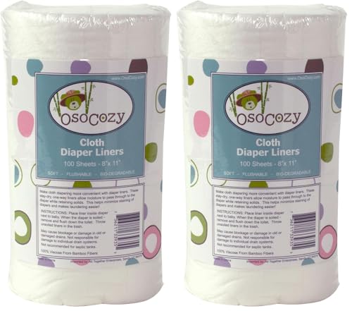 OsoCozy Flushable Diaper Liners Pack of 2