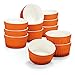 COM-FOUR® 12x Tazón de ragú de aletas - Moldes para horno en naranja - Tazón de crema brulee - Tazón de postre con 185 ml cada uno