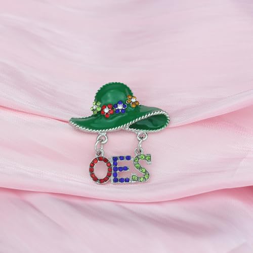 Image of Order of The Eastern Star Gift for Women Rhinestones OES Brroch Pin OES Symbol Gift Greek Sorority Paraphernalia Jewelry Sisterhood Gift for Soror Sister