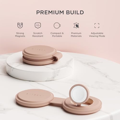 Satechi OntheGo™ 2 in 1 Wireless Charger, Qi2 Portable Charger with 15W Fast Charging for iPhone and 5W for Apple Watch, Magnetic Travel Charging Station – Desert Rose by SATECHI - Image 7