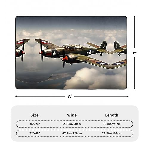 Tapis avion de la Seconde Guerre mondiale 200x200cm pour salon - 4