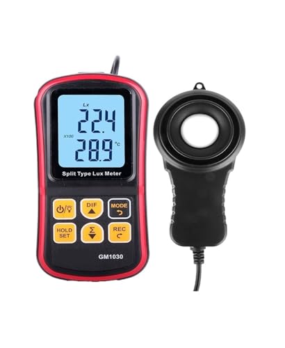 KENBT Luxmetro Digitale Misuratore di Luce 200.000 Lux Fotometro Mini Luxmetro Portatile Illuminometro GM1030,Lettura accurata
