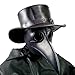 PartyHop Plague Doctor Mask, Black Bird Beak Steampunk Gas Costume, for Kid and Adult
