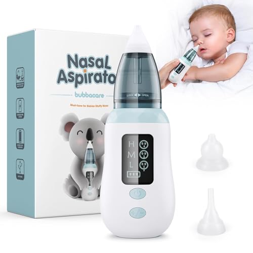 Erstellen oder Nasensauger Baby, Elektrischer Nasenreiniger Ohrenschmalz-Entferner mit 4Größen wiederverwendbarem Rotzsauger für Neugeborene, Kleinkinder & Säuglinge
