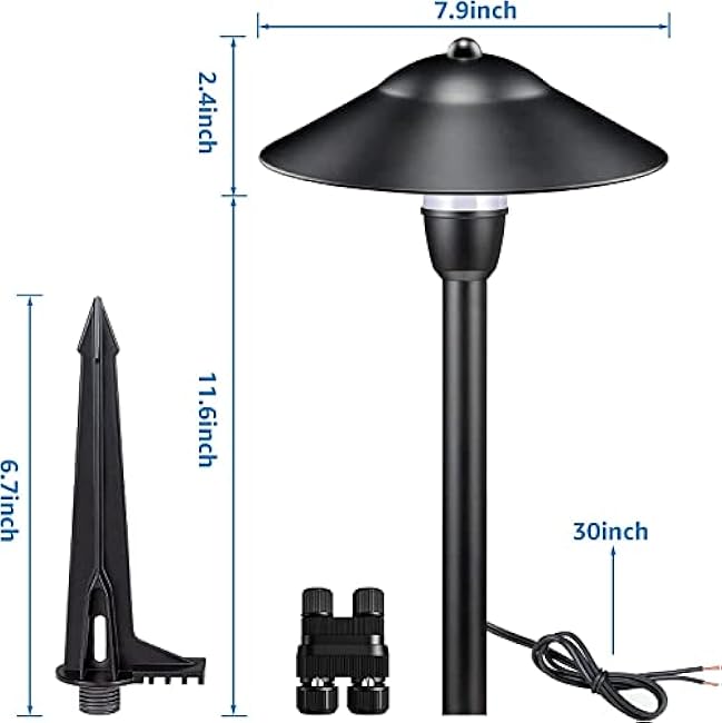 SUNVIE LED Landscape Lights Pathway 3W 3000K Path Lighting